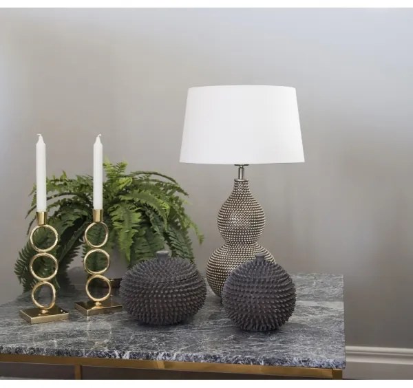 ByRydens 4001840-6508 - Asztali lámpa LOFTY 1xE27/5W/230V fehér/ezüst