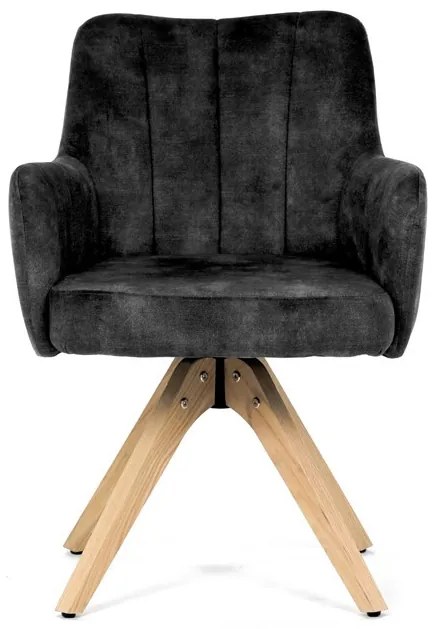 Fekete Bársony Étkezőszék. HC-D7188 BK4