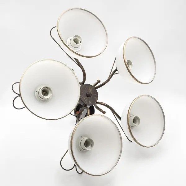 Láncos csillár COBRA 5xE27/60W/230V bronz/patina