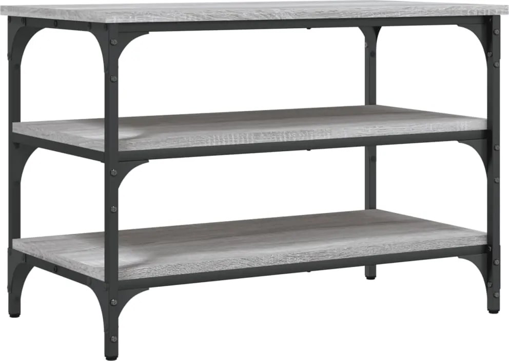 vidaXL szürke sonoma színű szerelt fa cipőpolc 70 x 38,5 x 49 cm
