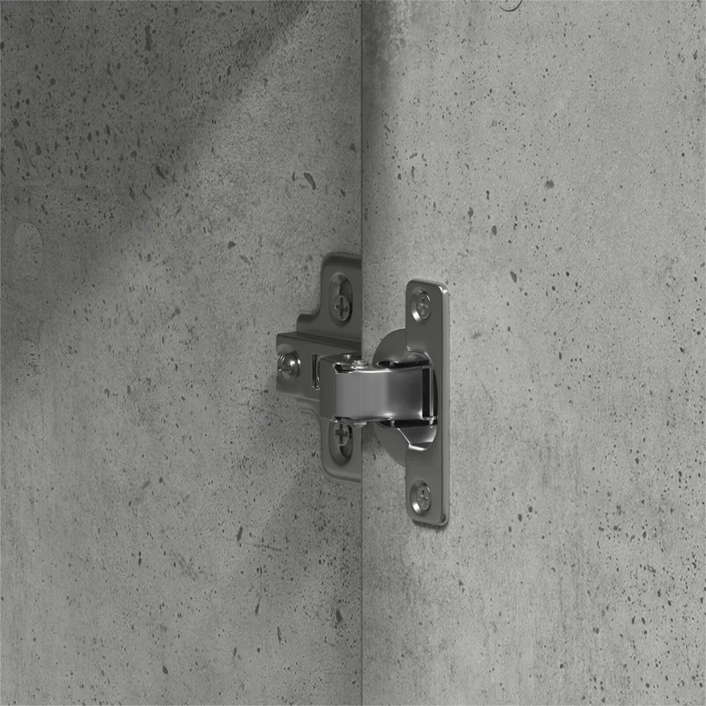 szekrény beton szürke 55x25x189 cm mérnökelt fa