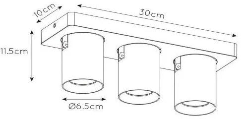 Lucide 09929/15/30 - LED Dimmelhető spotlámpa NIGEL 3xGU10/5W/230V fekete