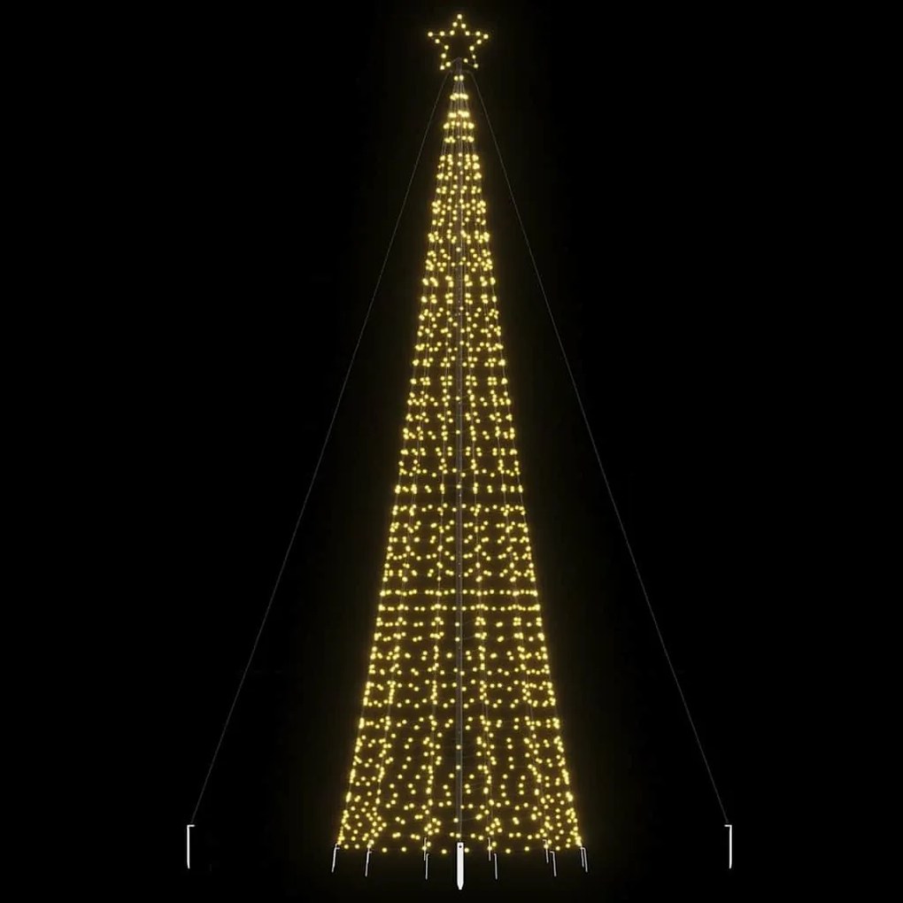 meleg fehér LED karácsonyfa tüskékkel 1534 LED 500 cm