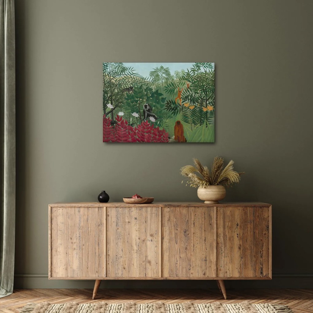 Kép - Henri Rousseau, Tropical Forest with Monkeys, reprodukciók (70x50 cm)