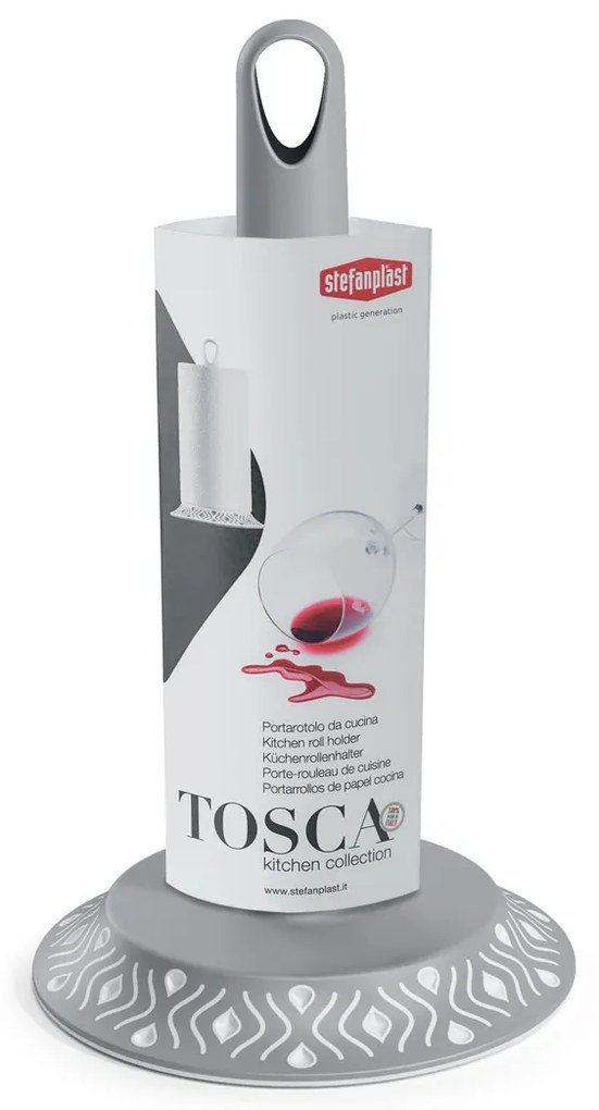 STEFANPLAST Tosca konyhai törülközőtartó, fehér/szürke