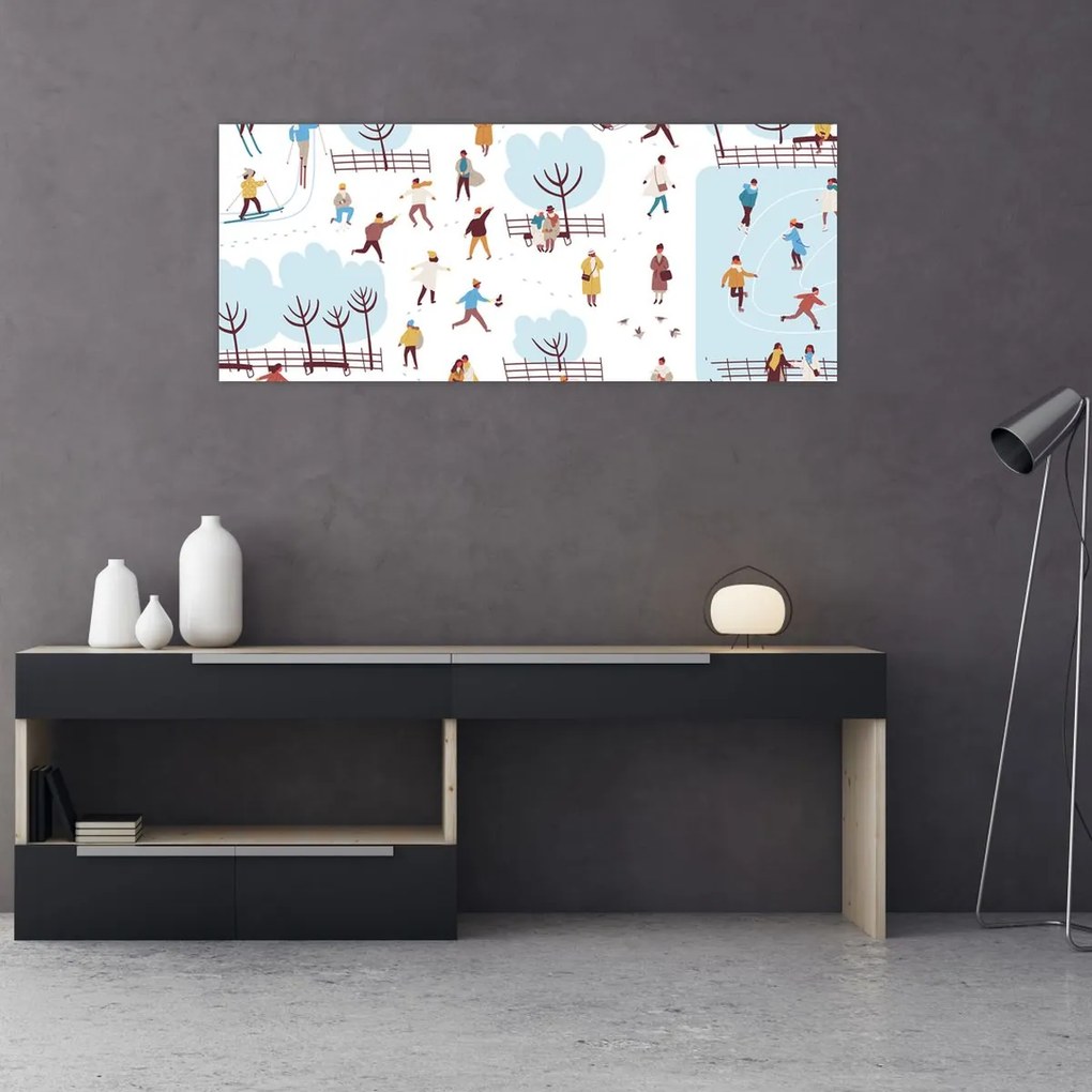 Kép - Boldog telet (120x50 cm)