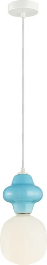 ITALUX PND-94331-1S-BLU LATERA Modern Függesztett Lámpa Fehér, Matt Fehér, Kék, Opál E14 IP20