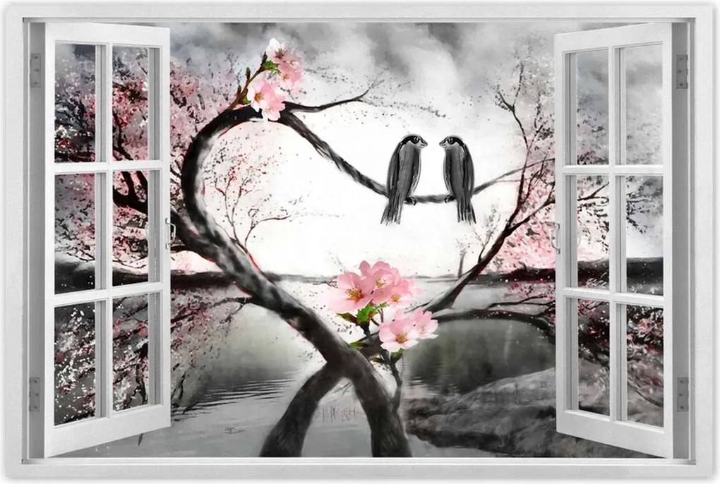 Poszterek 120x80 Szerelmes találkozás Madarak