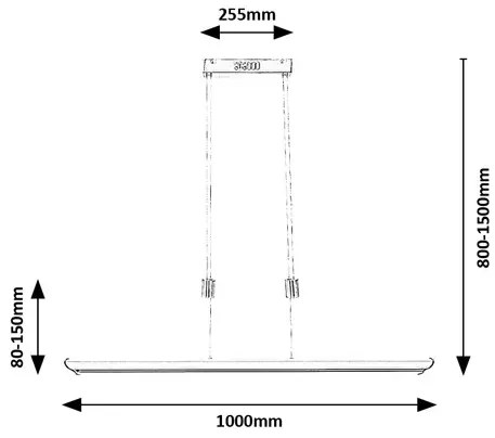 Rábalux TEMPERIUS 72011 távirányítós okos függeszték, 24W LED, 3000K, 1415 lm