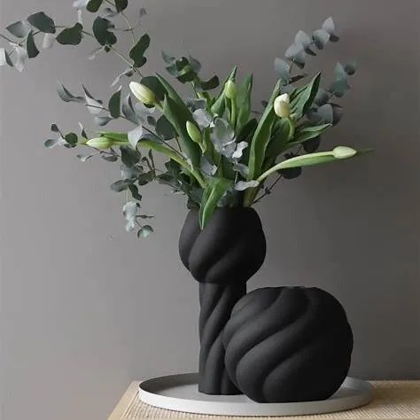 Twist Ball váza, 20 cm, hímes - COOEE
