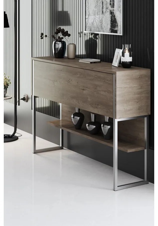 Komód Luxe - Silver, Walnut