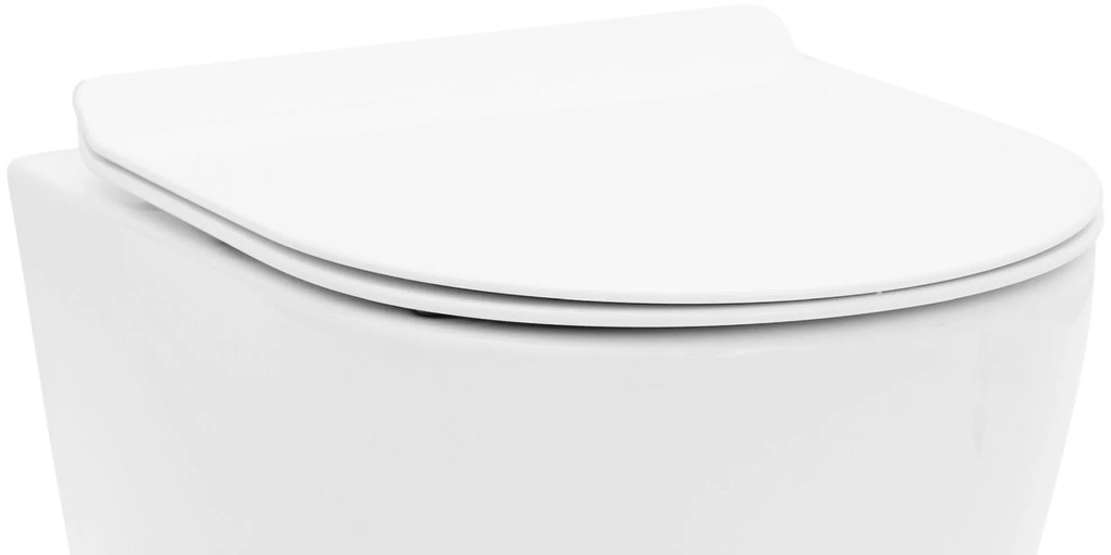 Lassan csukódó WC ülőke DUROPLAST FLAT Fehér