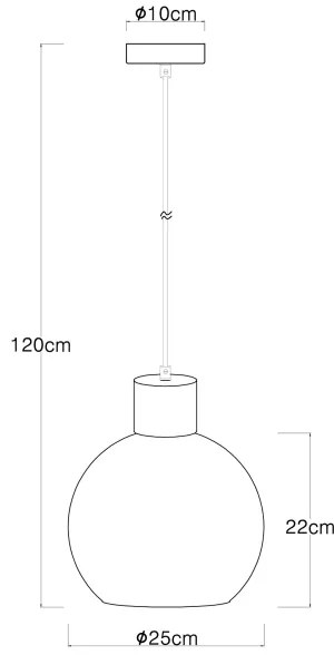 Globo 15656H - MOITAS 1xE27/40W/230V függeszték kábellel