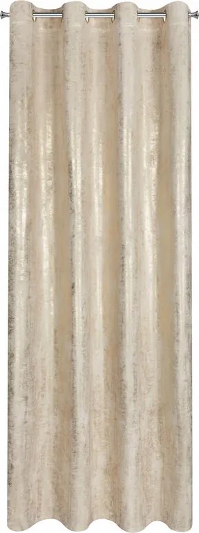 Függöny 140x250 Renia bézs világos arany velúr készre szerelve