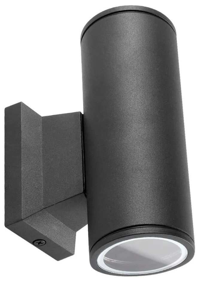 Aigostar - Kültéri fali lámpa 2xGU10/230V fekete IP65 kerek