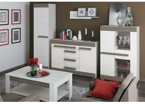 Fali polc SARPA 23x92 cm fehér