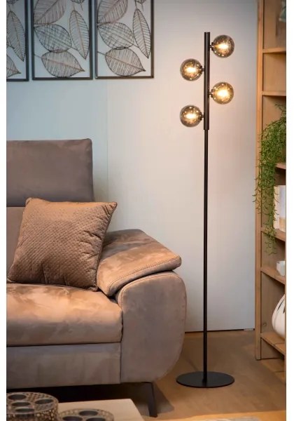 Lucide 45774/04/30 - Állólámpa TYCHO 4xG9/28W/230V fekete