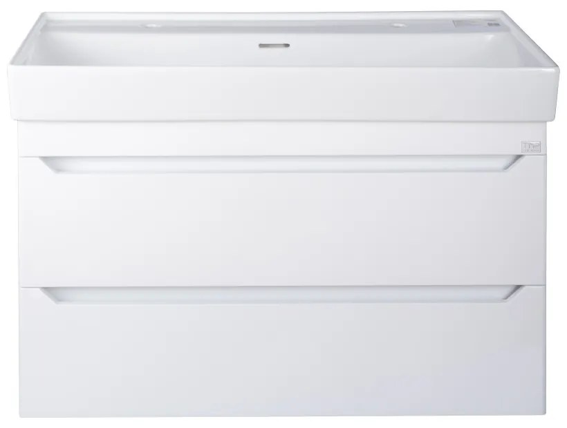 TMP SHARP 100 fali fürdőszobabútor - CeraStyle SHARP - 37600 DUPLA csaplyukas mosdóval - 100 x 48 cm