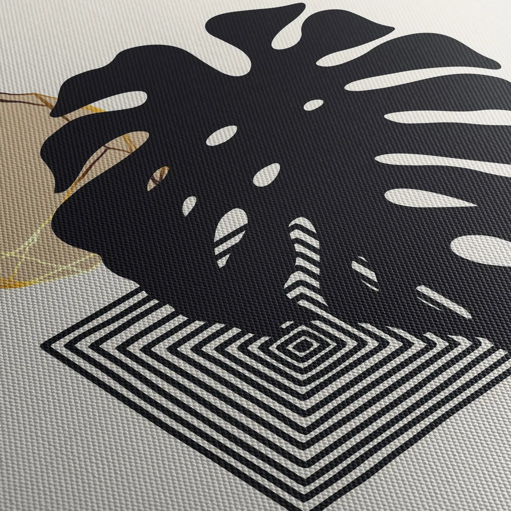 Kép - Absztrakció trópusi levelekkel N⁰2 (120x50 cm)