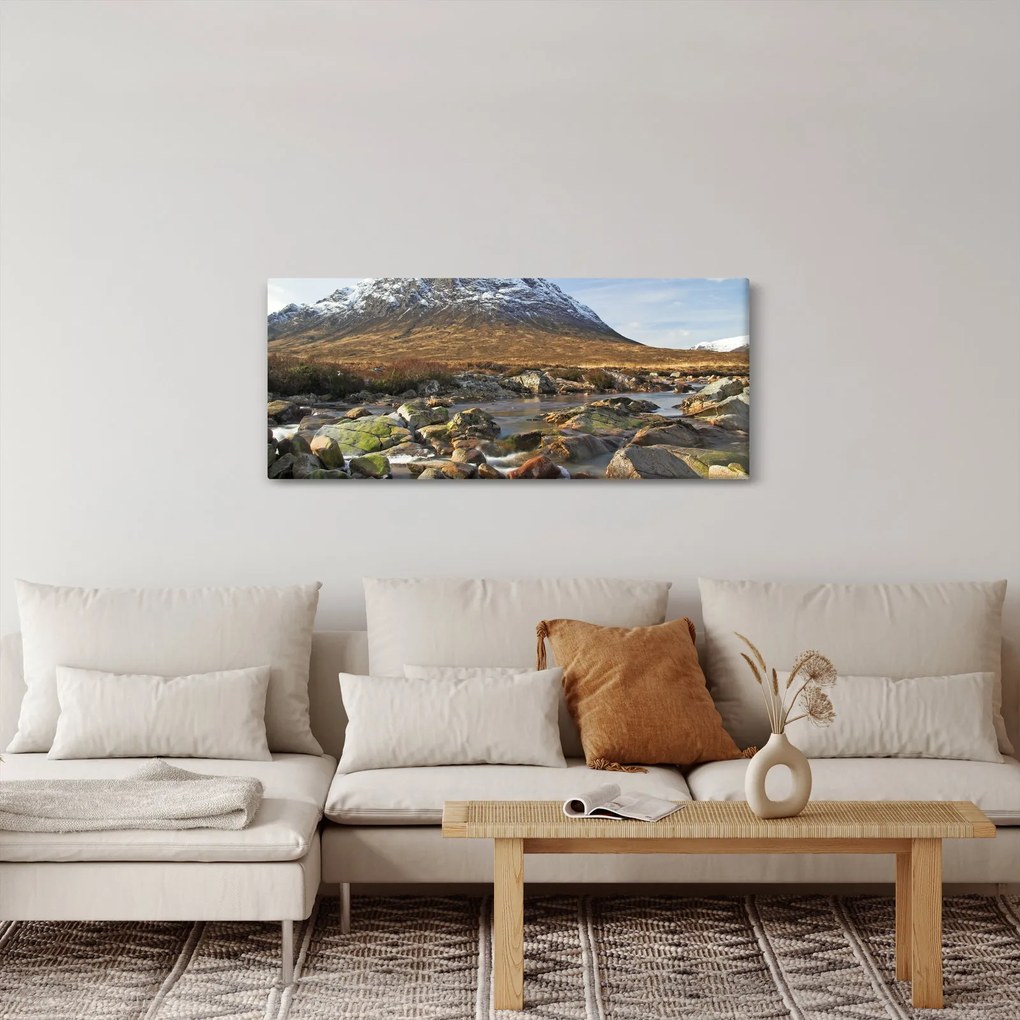 Kép - Hegy a folyóval (120x50 cm)
