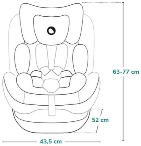 Lionelo - Forgatható autós gyerekülés alappal BASTIAAN ONE i-Size 40-150 cm bézs