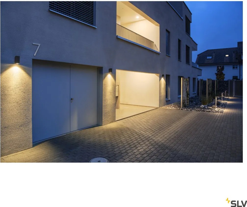 SLV 1003416 ENOLA SQUARE Modern Kültéri Fali Lámpa Antracit, Átlátszó LED IP65