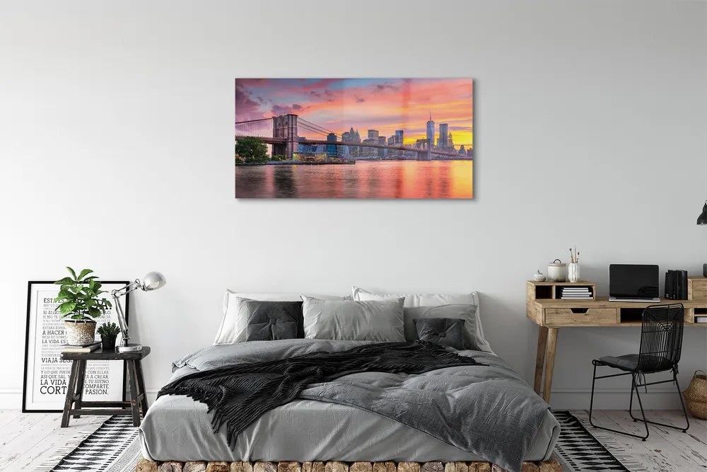 Üvegképek Bridge sunrise 125x50 cm