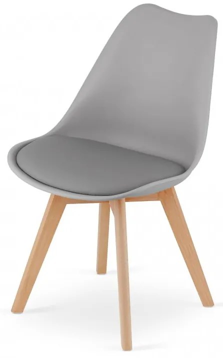 Étkező garnitúra 1 + 4, ADRIA 120x80cm fehér asztal + BALI MARK szék szürke