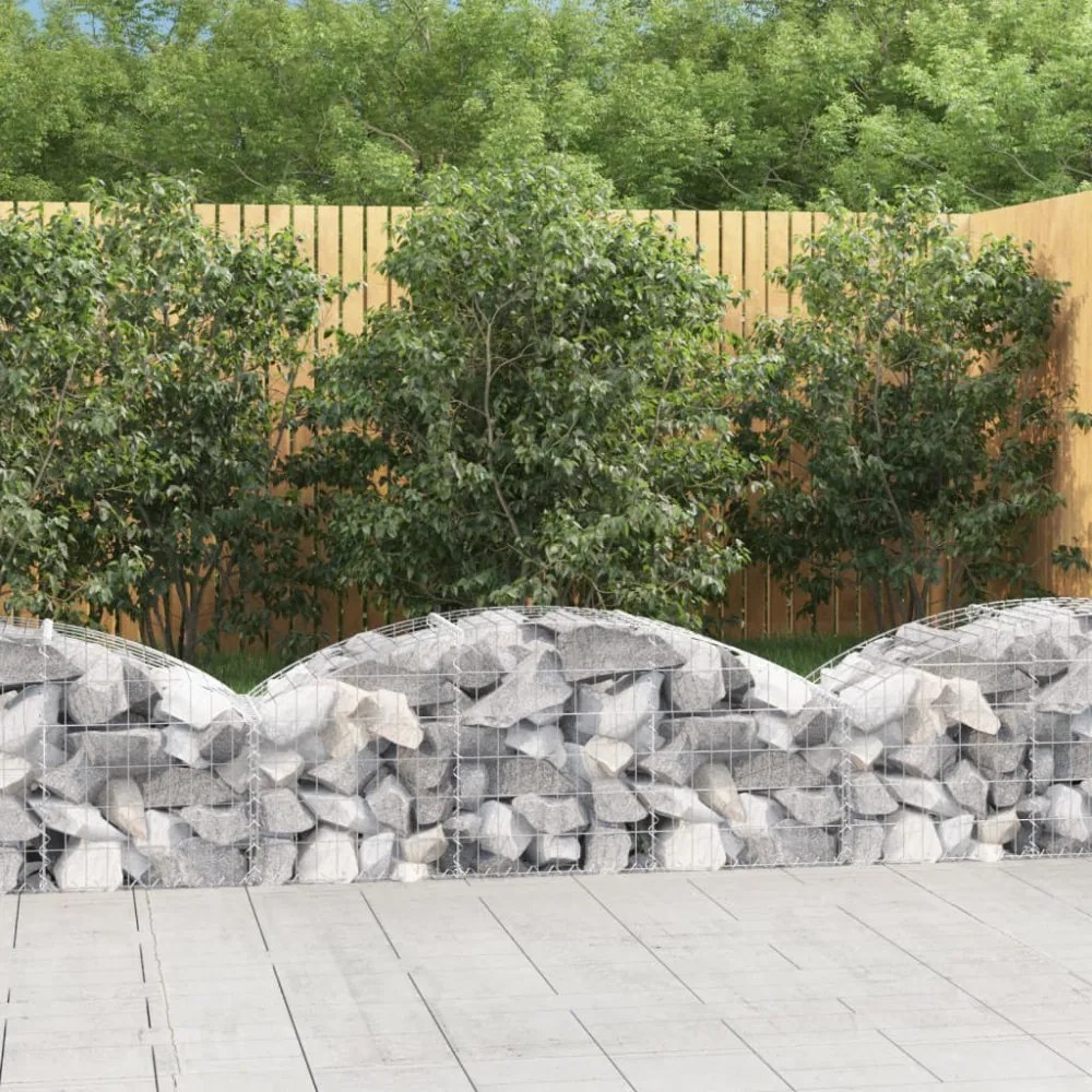 íves horganyzott vas gabion kosár 150x50x40/60 cm