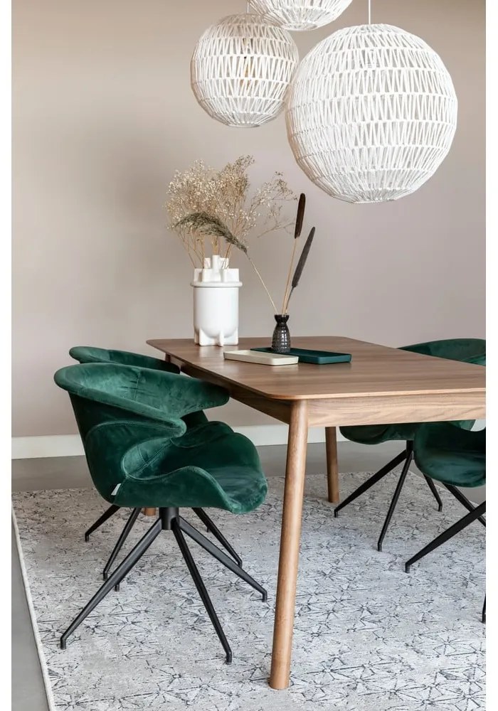 Bővíthető étkezőasztal diófa dekoros asztallappal 90x180 cm Glimps – Zuiver