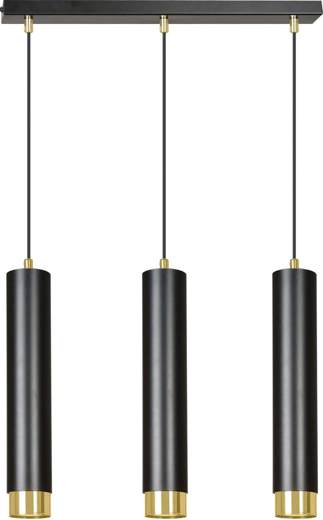 Emibig modern függeszték kibo fekete arany emi644/3