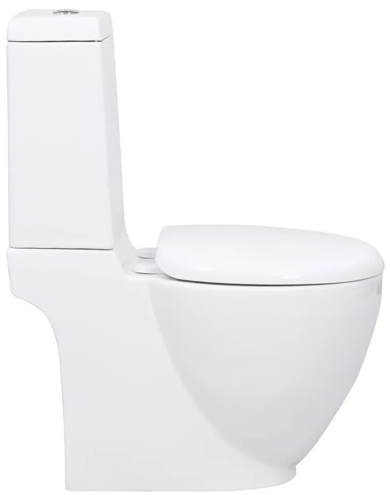 Fehér kerámia WC öblítőrendszerrel