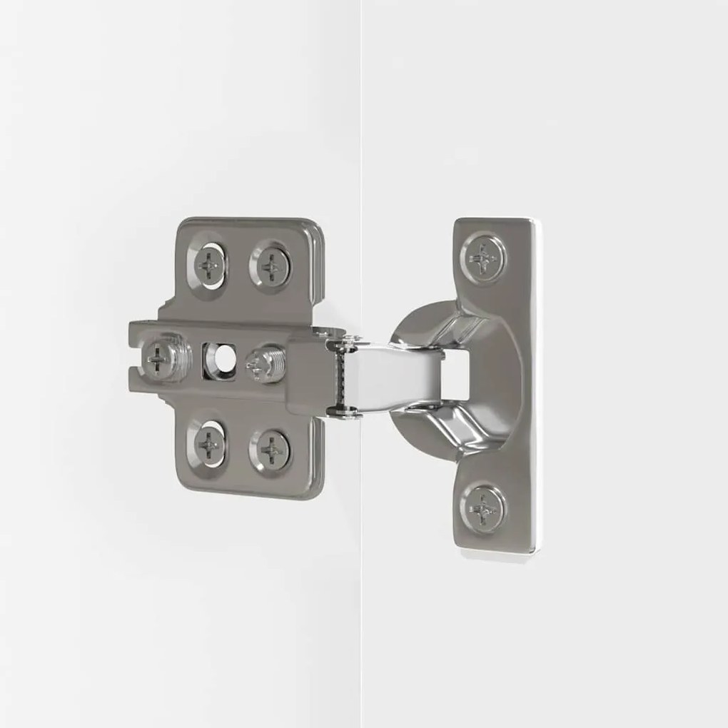 Fürdőszoba mosdószekrény ajtóval Fehér 60 x 30 x 60 cm Faanyag