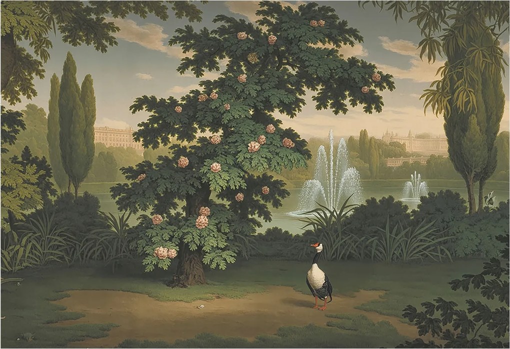 Fotótapéta Fali ragasztó szett Természetes kert 152x104 Ragasztó