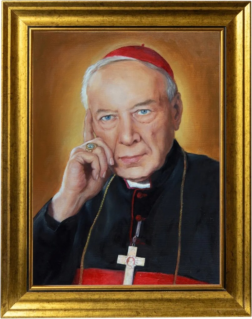 Stefan Hímzett Szakrális Vászonkép Arany Díszített Keretben 30X40