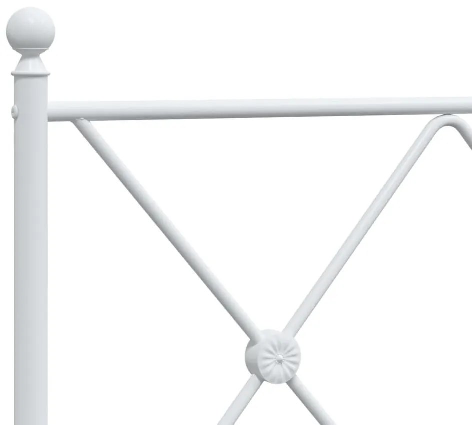 fehér fém fejtámla 137 cm