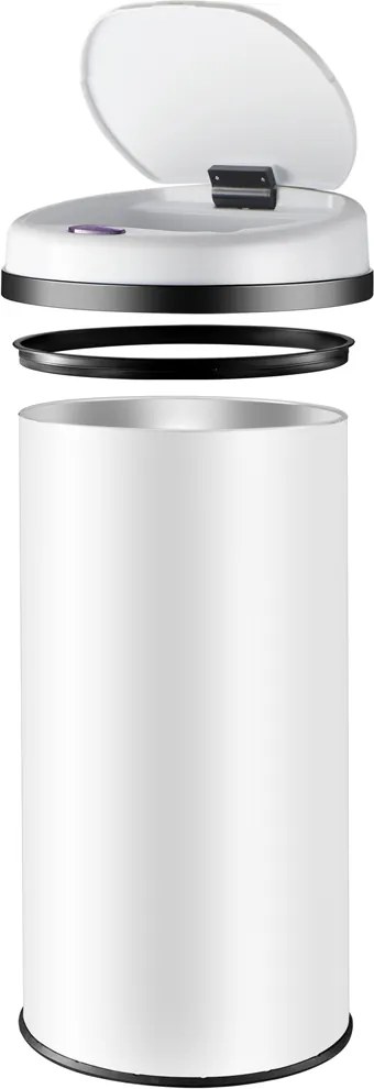 monzana® Érintésmentes szemetes USB-vel 50 l - fehér
