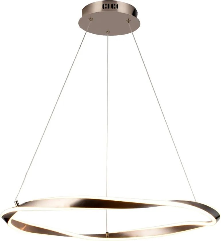 ZUMA LINE MD9190-1M-3NT GIRONA Modern Led Függesztett Lámpa Bézs, Nikkel LED IP20