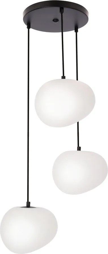 Fekete-fehér függőlámpa ø 42 cm Stones – Candellux Lighting