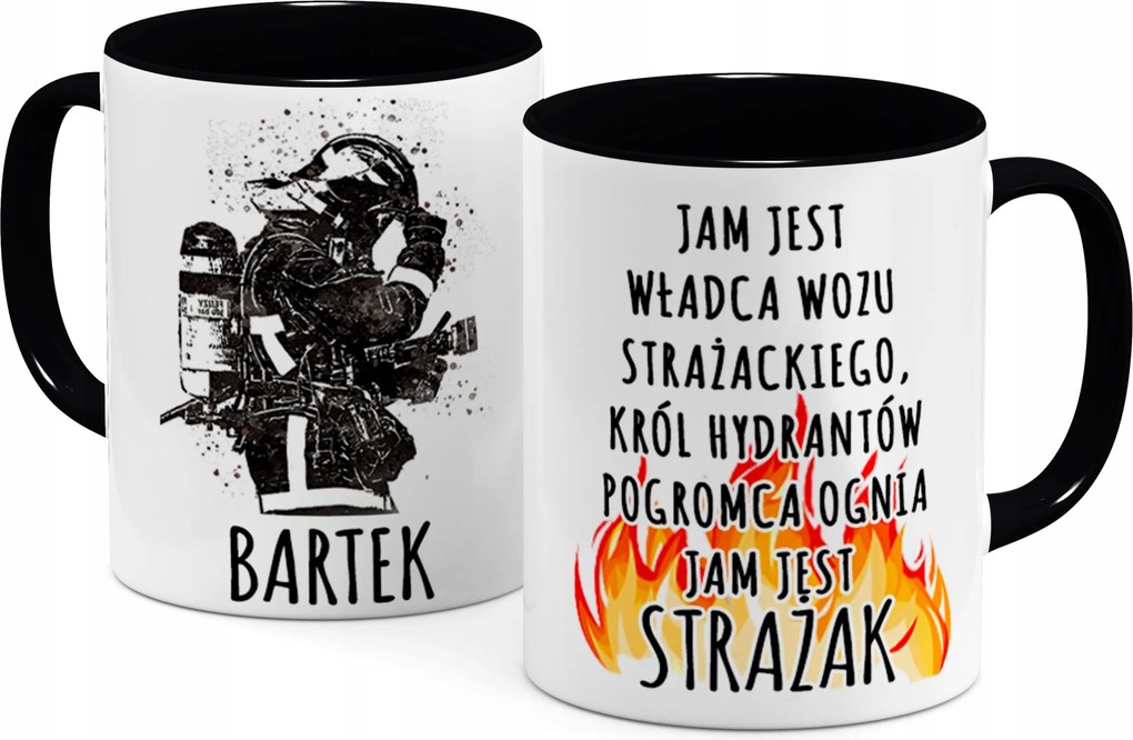 Színes névre szóló bögre tűzoltóknak Tűzoltó napi bögre