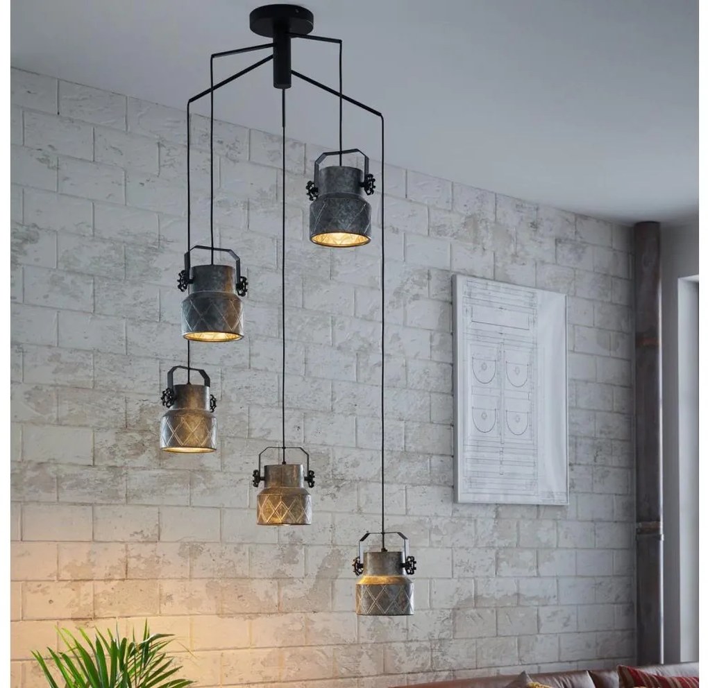 Eglo 39856 - HILCOTT felületre szerelhető csillár 5xE27/40W/230V