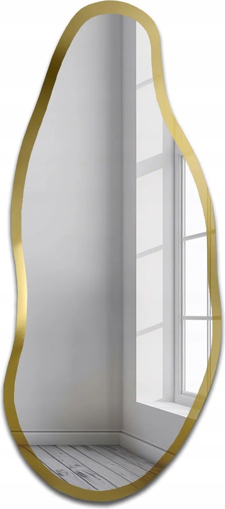 Baryt organikus tükör tükörkeretben arany fényes 60x154