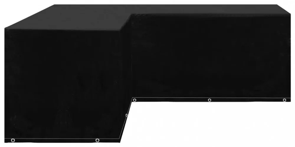 2 db L-alakú kerti bútor huzat 12 fűzőlyukkal 250 x 250 x 90 cm