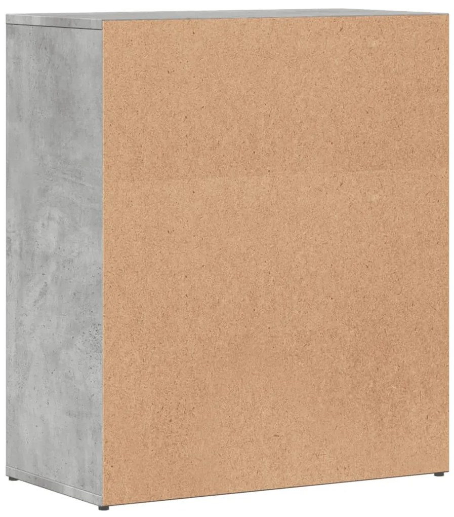 2 db betonszürke szerelt fa tálalószekrény 60 x 31 x 70 cm