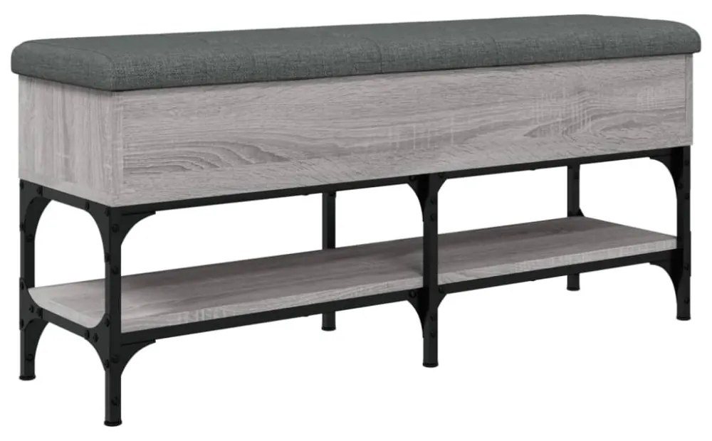 szürke sonoma színű szerelt fa cipőpolc 102 x 32x 45 cm