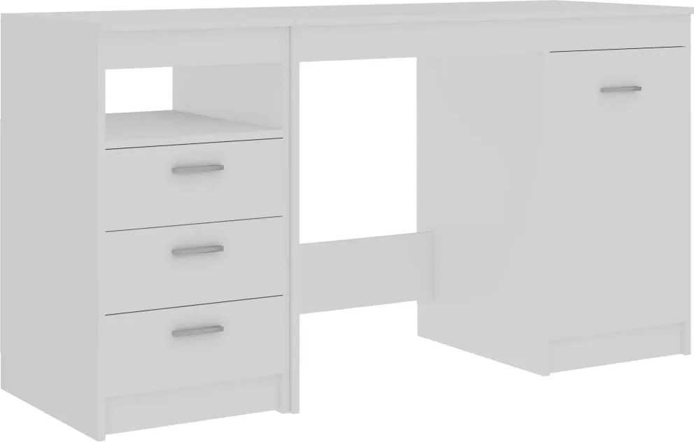 vidaXL fehér szerelt fa íróasztal 140 x 50 x 76 cm