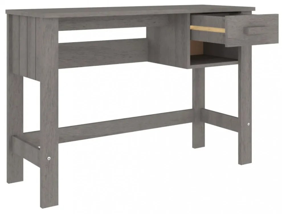 HAMAR világosszürke tömör fenyőfa íróasztal 110 x 40 x 75 cm