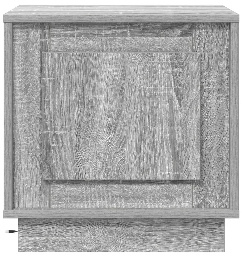 Éjjeli szekrények LED világítással 2 db Szürke Sonoma 44x34,5x45 cm