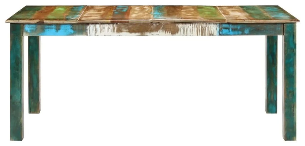 Tömör újrahasznosított fa étkezőasztal 180 x 90 x 76 cm