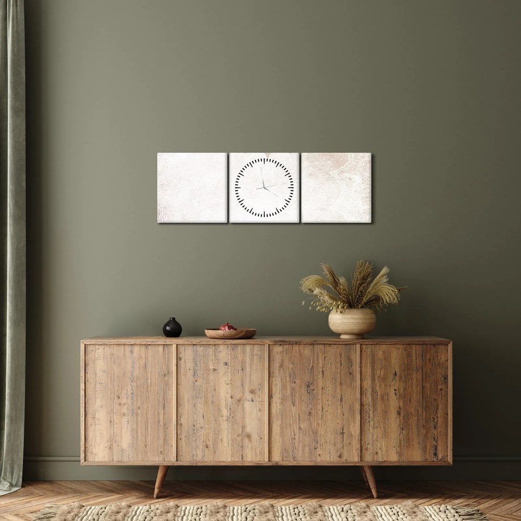 Kép - Mandalák a falban (órával) (90x30 cm)